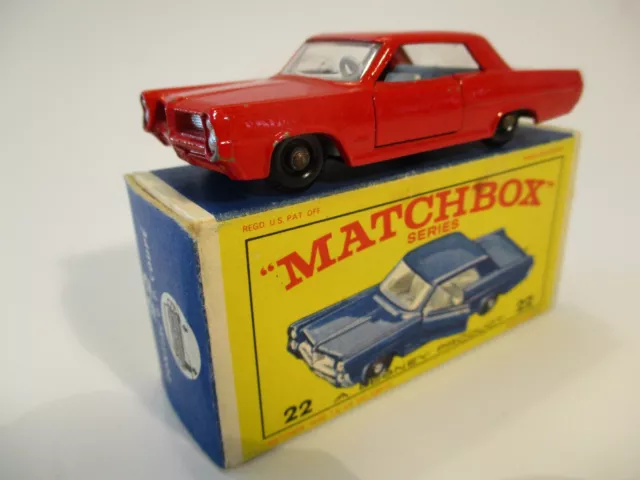 Matchbox Series No. 22 "Pontiac G.P. Coupe´" in OVP 60/70er Jahre