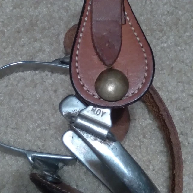 Vintage Roy Robinson Spurs w Brass Rowels/Brass buttons