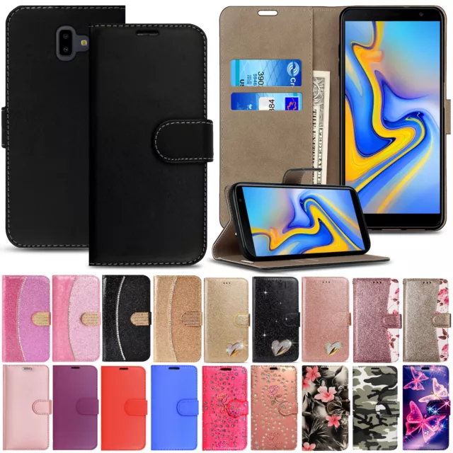 Case For Samsung J4 J6 Plus Leather Flip Shockproof Wallet Magnetic Phone Cover