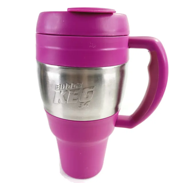 Bubba Keg 34 oz Insulated Travel Mug Cup | Pink Plum Purple | Stainless Steel 3