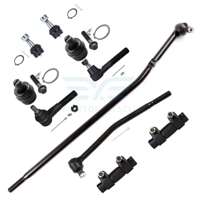 10Pcs Front Tie Rods Ball Joints Center Link For Ford E-150 Econoline Club Wagon