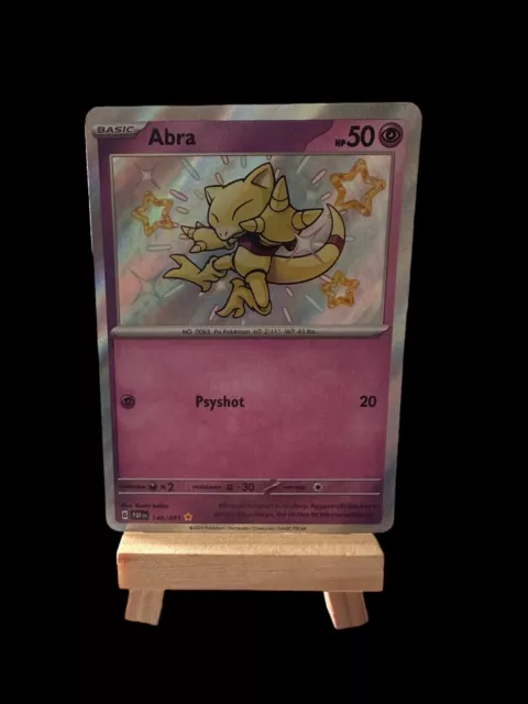 Pokémon TCG Abra Scarlet & Violet: Paldean Fates 148/091 Holo Shiny Rare