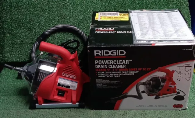 Ridgid PowerClear Drain Cleaner 55808 for 3/4"-1.5" Drain Lines up to 25 ft