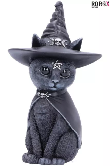 Nemesis Now Purrah Cat Figurine Witches Hat Occult Gothic Feline Ornament