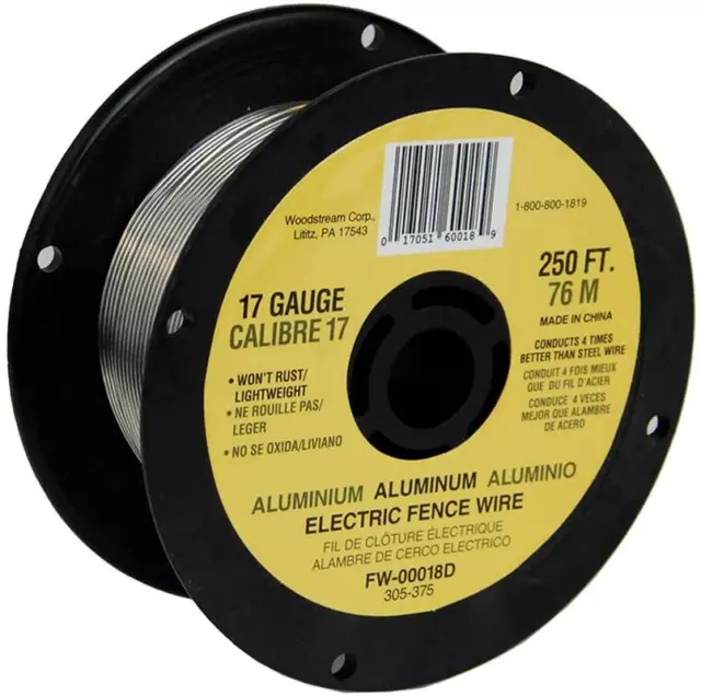 Electric Fence Wire 250 Ft Spool Aluminum Wire 17 Gauge Free Shipping