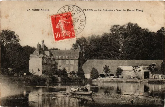 CPA AK La Normandie - FLERS - Le Chateau - Vue du Grand Etang (356013)