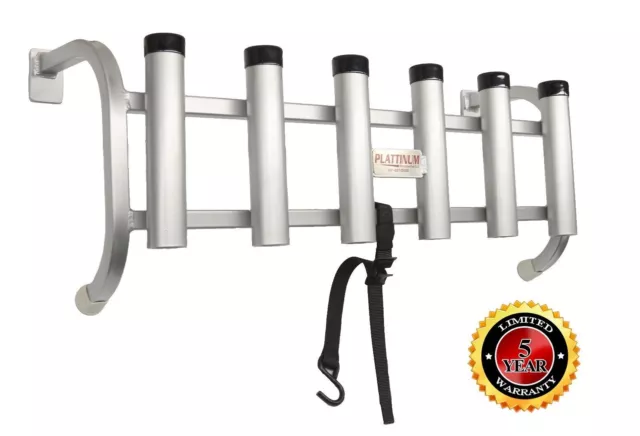 PLATTINUM, FISHING ROD Holder Fits Over The Tailgate or Truck Bed All  Aluminum $209.99 - PicClick