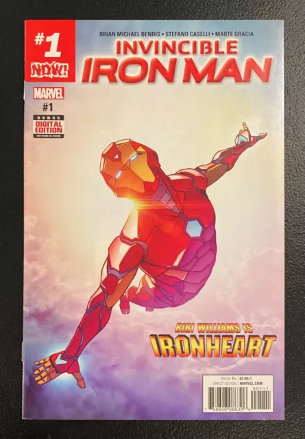 INVINCIBLE IRON MAN 1 (2016) VF/NM 1st cover app of Riri Williams as IRONHEART!