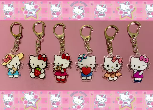 Sanrio Hello Kitty Cinnamoroll Kuromi Party Bag Kawaii Keyring Keychain 1/6/12 3