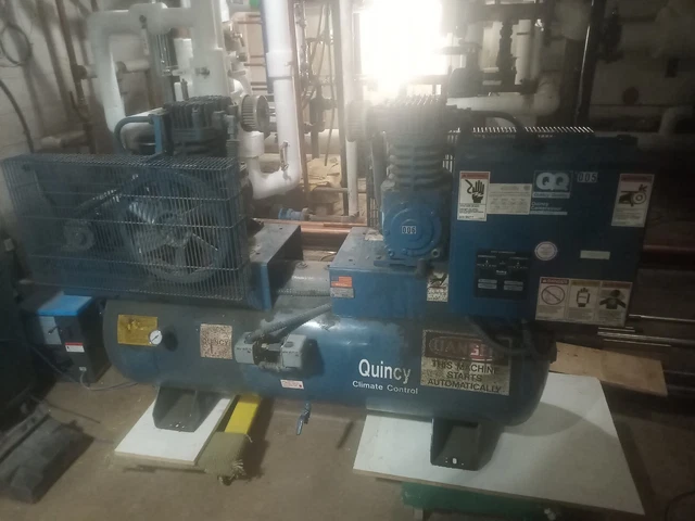 Quincy QT5QCB 80 Gallon 2 Hp Climate Control Duplex Air Compressor 3Ph 208-230V