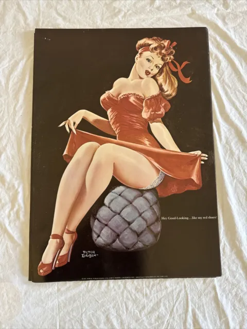 Red Shoes GIRL DESIGNED BY PETER DRIBEN RARE AUTHENTIC 1976 POSTER Portal 20x28”