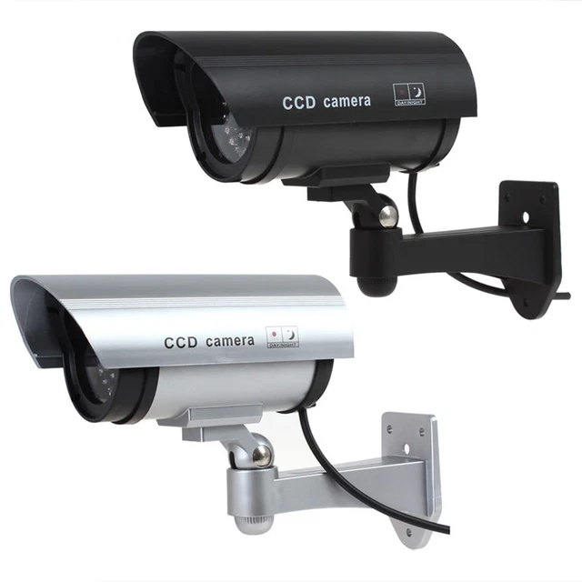 Smart Dummy Surveillance Camera Waterproof Security Flashing Red LED Monitor