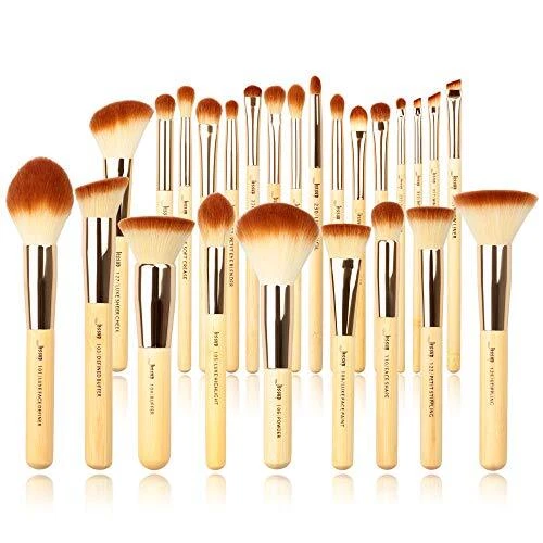 Jessup, set di pennelli professionali da trucco in bambù, 25 pezzi, set di acce