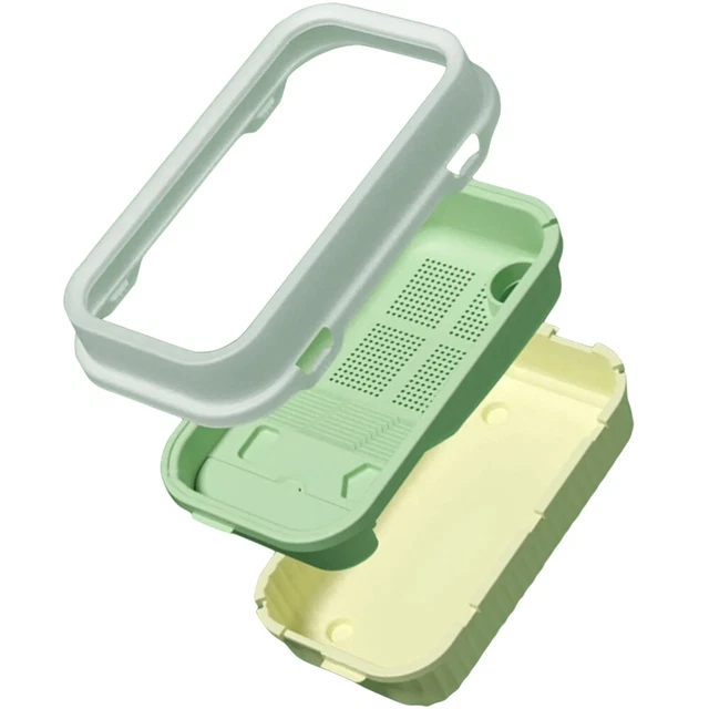 Tartarughiera In Plastica 60x40x30 Cm Con Coperchio Sicuro - Vasca Per Tartarughe Acquatiche - Foto 6