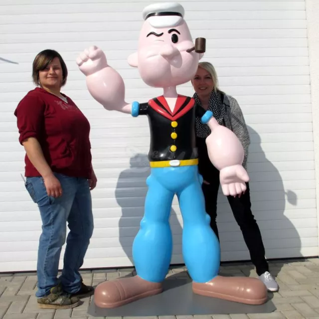 POPEYE lebensgroß 185 cm Deko Figur WERBUNG KINO FILM COMIC SKULPTUR Werbe