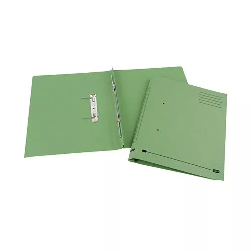 Elba Spirosort Transfer Spring Files Recycled 315Gsm Foolscap Green Pack 25  NEW