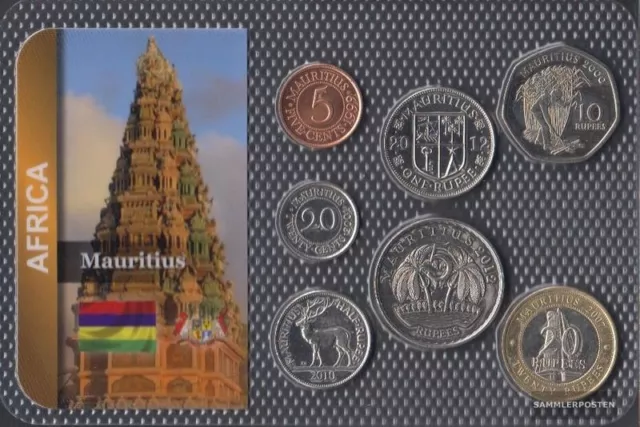 Mauritius Stgl./unzirkuliert Kursmünzen ab 1987 5 Cents bis 20 Rupees