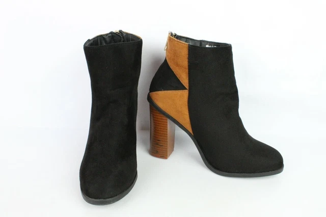 Bottines KIABI Daim Noir Et Marron T 38 / UK 5 TRES BON ETAT