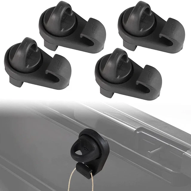 4PCS TRUCK BED Tie Down Hooks Deck Rail for 20052021 2022 Toyota