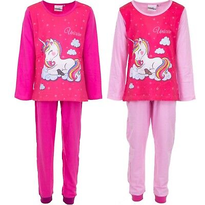 Girls Kids Sleepy Unicorn Pyjama PJ'S Nightwear Set