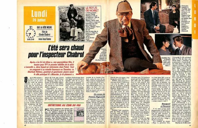 Coupure de presse Clipping 1987 Claude Chabrol (2 pages)