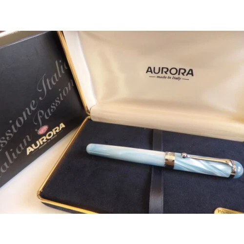 ◆ [Test writing level] Aurora Alpha Azzurro Fountain Pen Nib: 14K585 Solid Gol