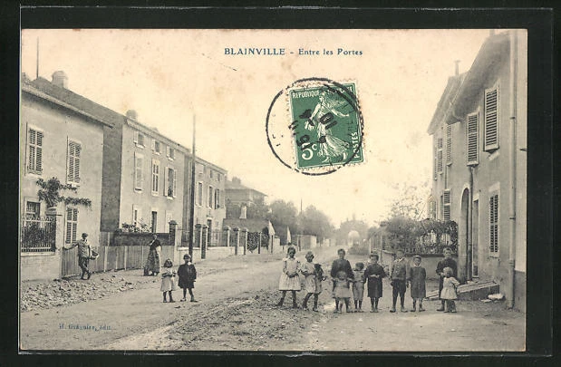 CPA Blainville, Entre les Postes, vue partielle 1910