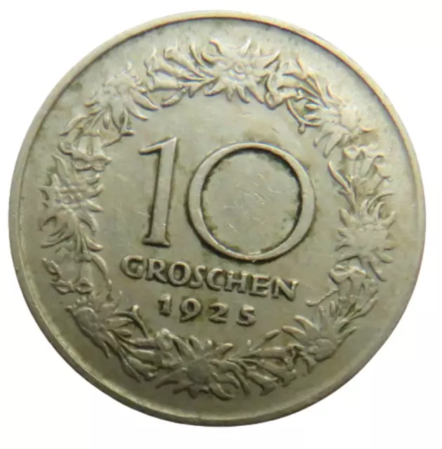 1925 Austria 10 Groschen Coin