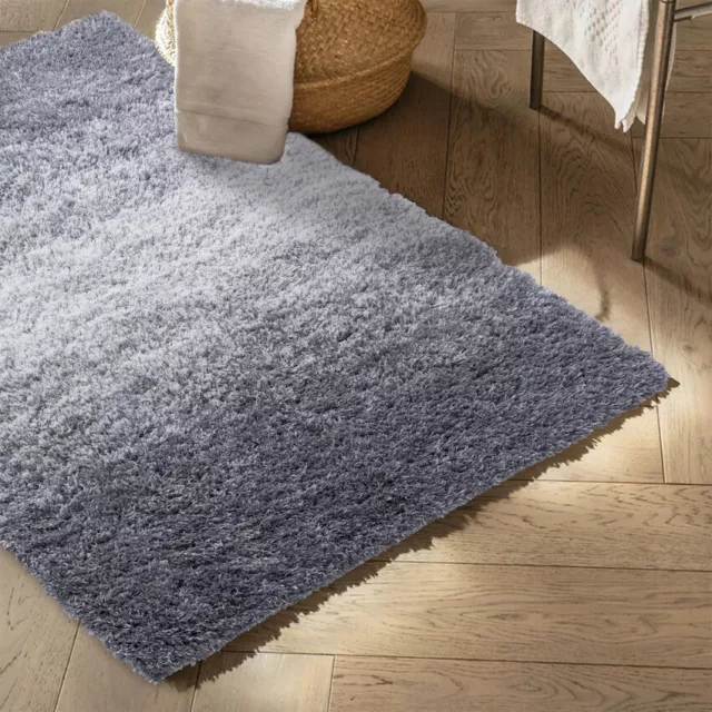 Badteppich Wave Badematte Badvorleger Duschvorleger Badezimmerteppich Grau/Weiß