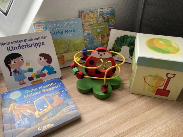 verschiedene Bücher Kinder , Holzbauklötze Holzspielzeug Konvolut