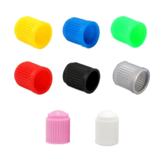 100x Plastic Valve Stem Air Caps Covers Wheel Tire Car/Motorcycle/Bicycle/Bike