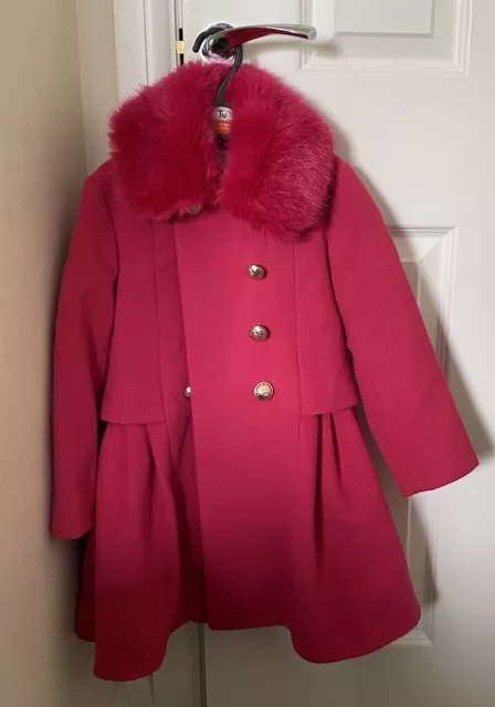 Monsoon Girls Red Coat /Jacket Age 5-6