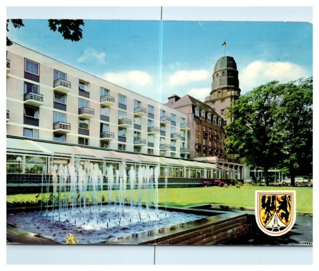 Bad Neuenahr Hotel City Kurhaus Water Fountain Chrome Postcard WOB Posted