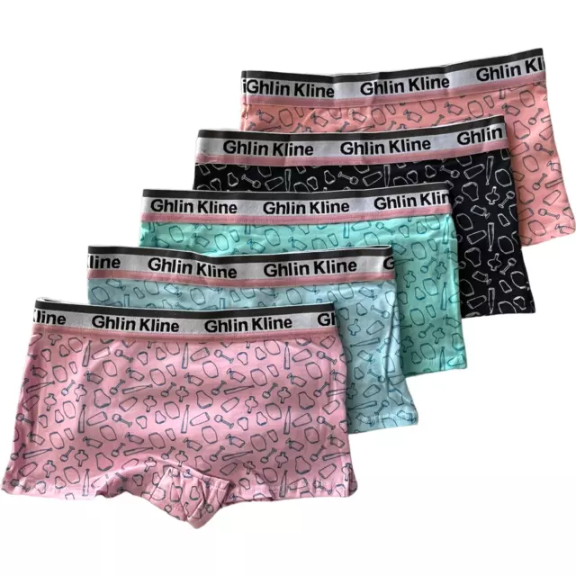 NEW Lot 5 Boyshorts Panties Cotton Underwear Womens Ladies Girls Size M L XL