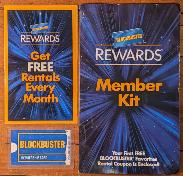 Blockbuster Video Membership Card & Rewards Member Kit Bellingham