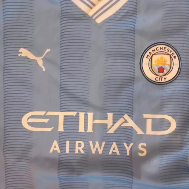 Manchester City Football Club Puma Youth 11-12yrs City Home Shirt Brand New