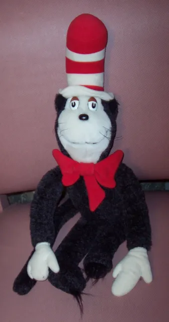 RARE Dr Seuss 24" Cat in the Hat Vintage Plush Character Animal 1980s ?? HTF