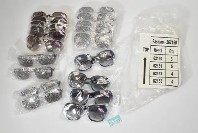 Piranha Fashion Ladies Sunglasses Lot of 18 Pairs Bulk Retail Ready $230+