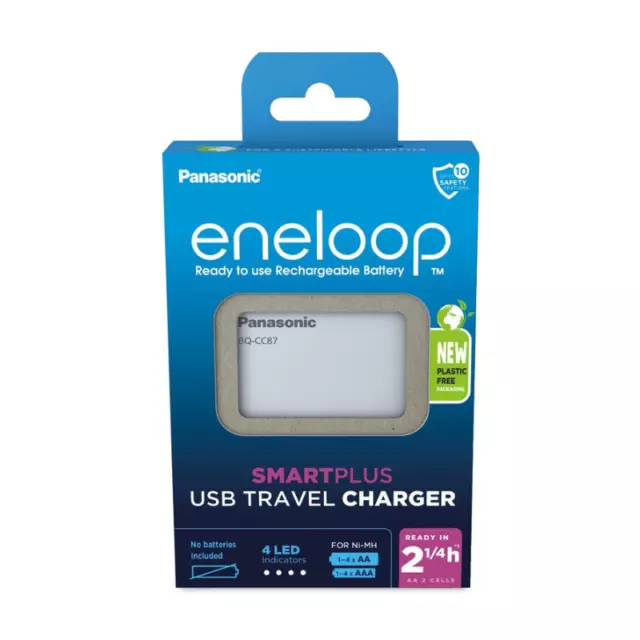 Panasonic eneloop BQ-CC87 Charger USB Input & Output Quick for AA & AAA recharge