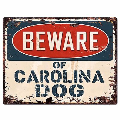 PPDG0009 Beware of CAROLINA DOG Plate Rustic Chic Sign Decor Gift