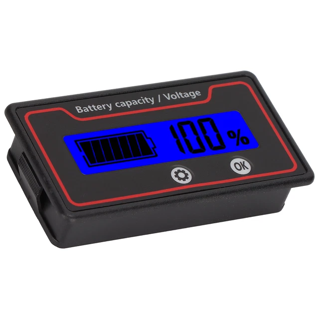 (Signal 'avertissement Bleu)12-84V Indicateur De Capacité De Batterie