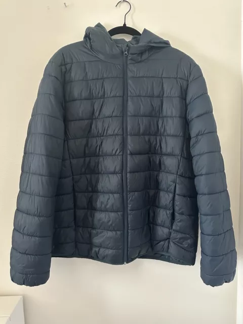 PRIMARK HOODED PUFFER Jacket Blue - Size XL $8.00 - PicClick