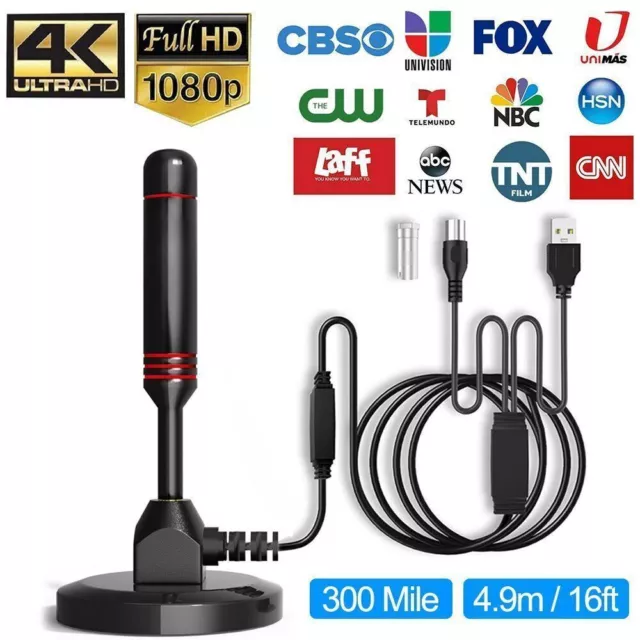 Smart 4K HDTV Digital TV Antenna Indoor Aerial HD Freeview and Signal Amplified