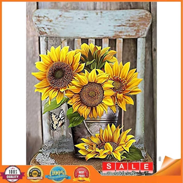 Diamond Painting Sunflower Full Round Drill Picture of Rhinestone DIY Drawing