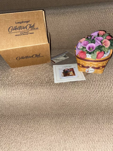 Longaberger Collectors Club May Series Miniature Petunia Basket Set