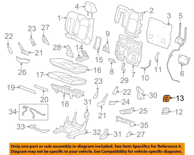 GM OEM Second Row Back Rear Seat-Bezel 15901466