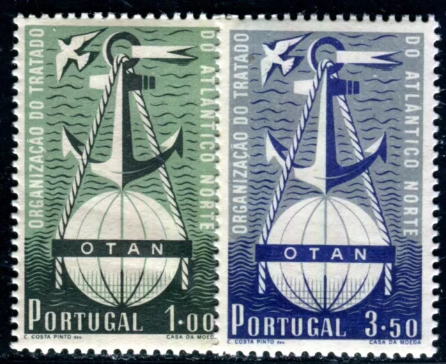 Portugal 1952 778-779 ** Postfrisch Tadellos Satz Nato 350€(09992