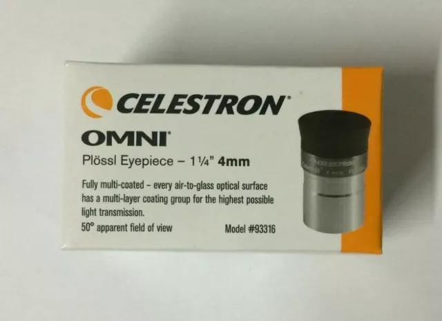 Celestron Omni Series 1.25" (4mm) Eyepiece 93316 Boxed Brand New