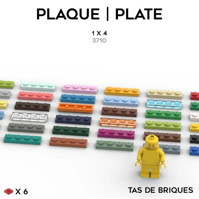 LEGO 3710 - 6 X Plate / Plaque 1 x 4