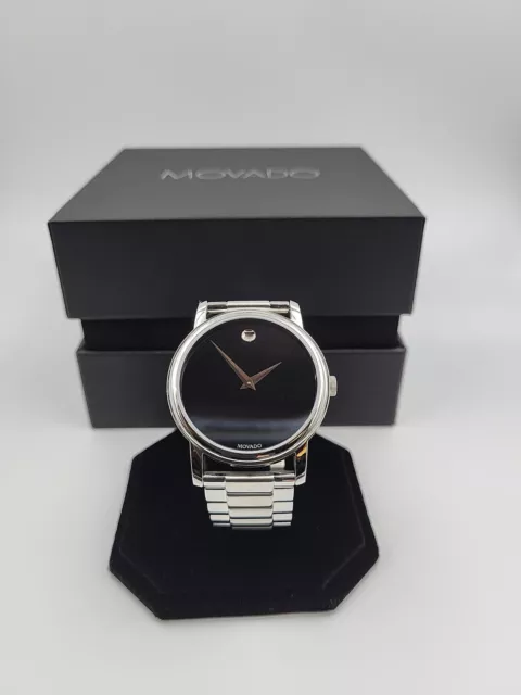 Movado Men’s Museum Stainless Steel Black Dial Watch - 2100014 ($895 MSRP)